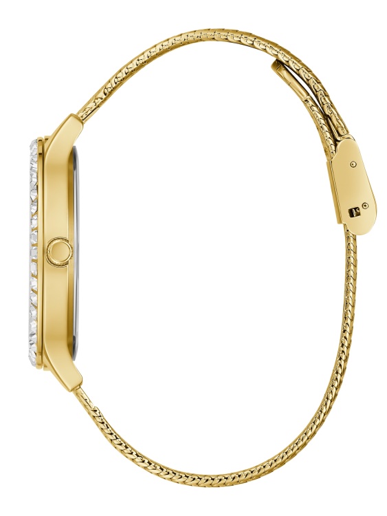 златист мрежа аналогов часовник Guess Multi