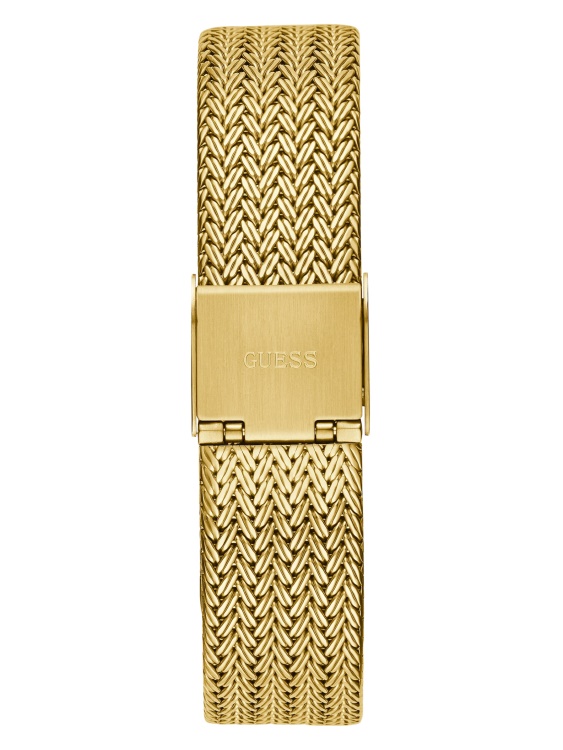 златист мрежа аналогов часовник Guess Multi