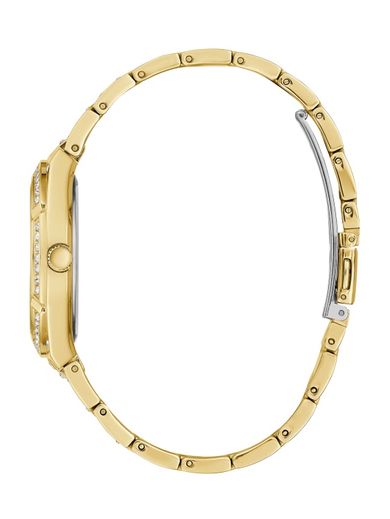 златист и черен аналогов часовник Guess Multi