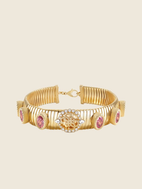 златист цвят и розов Kristal Quattro G Choker Guess Gold