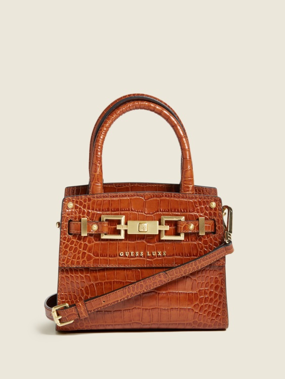 коняк Cristina кожена мини чанта Guess