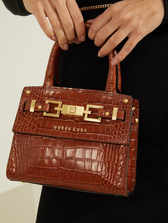 коняк Cristina кожена мини чанта Guess