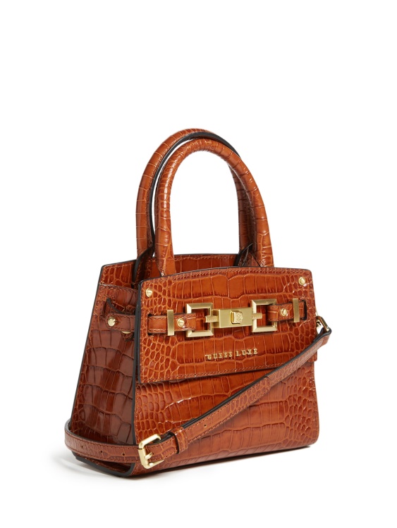 коняк Cristina кожена мини чанта Guess