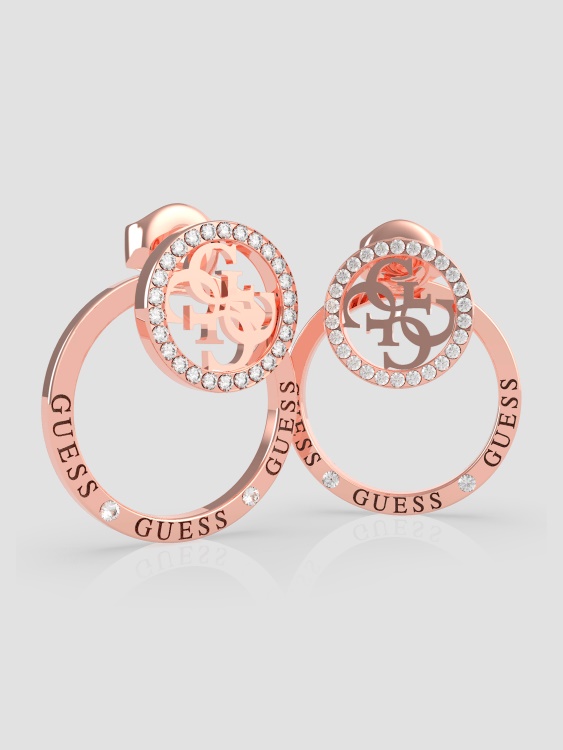 Guess Rg кръгли обеци в цвят розово злато