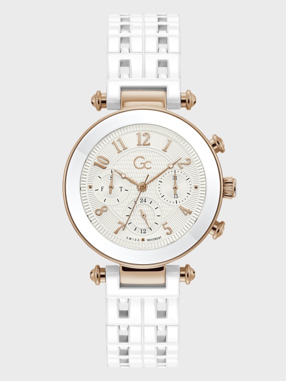 Gc розово златисто и бял многофункционален часовник Multi Guess