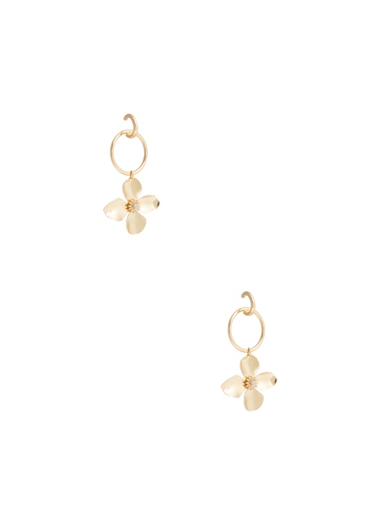златни 14k позлатени обеци с флорални обеци Guess