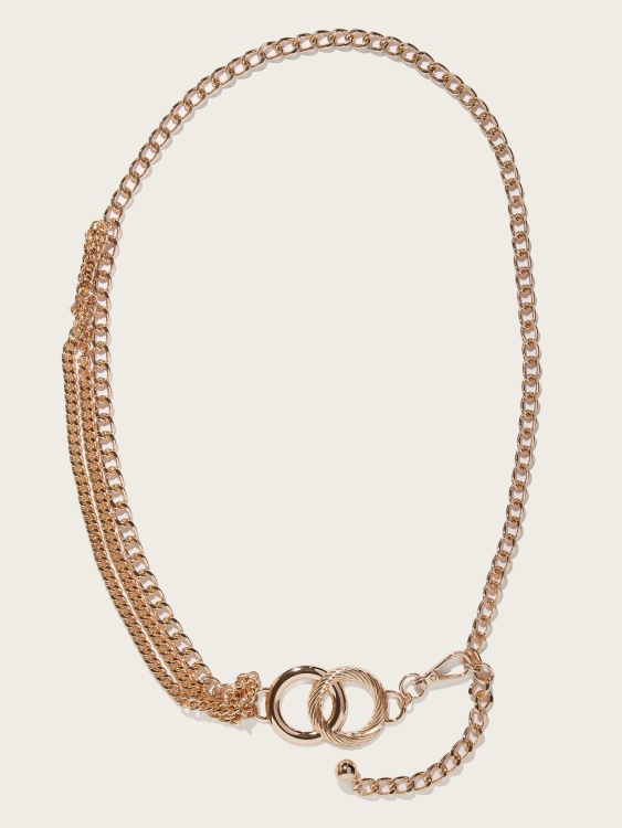 Guess златист о-пръстен верижка колан злато