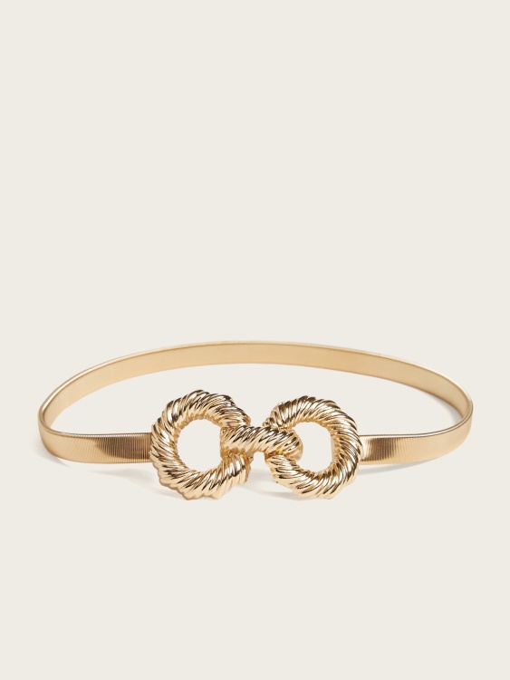 златисто-златист колан с еластична верига Guess