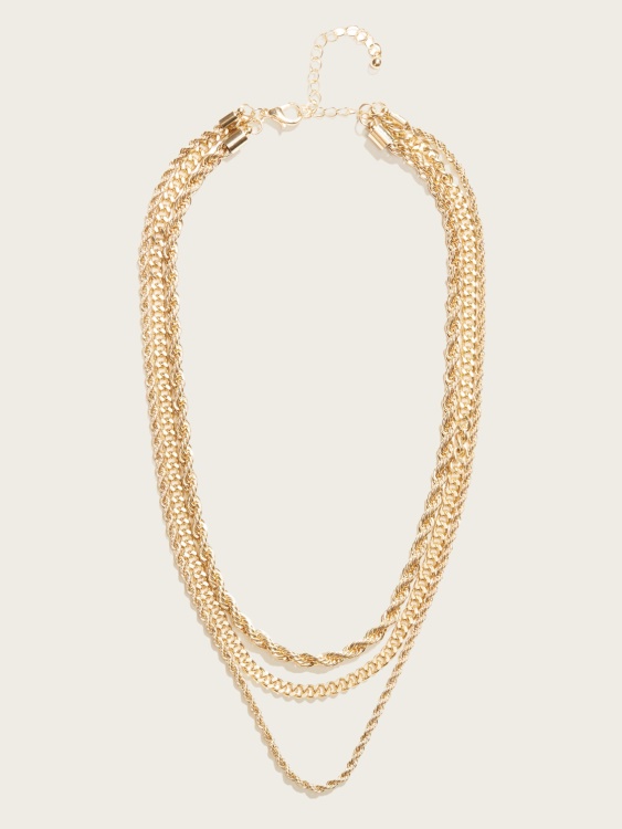 14k позлатено многослойно колие Gold Guess