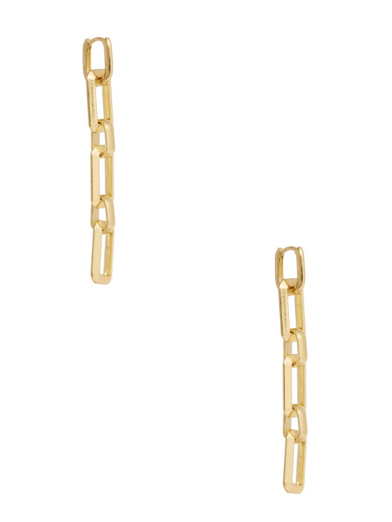 14-каратово позлатено обеци с падаща връзка Guess Gold