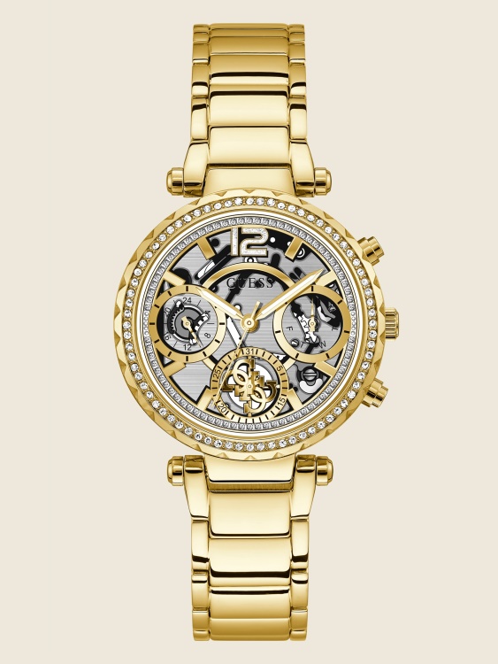 мултифункционален часовник със златист тон Multi Guess