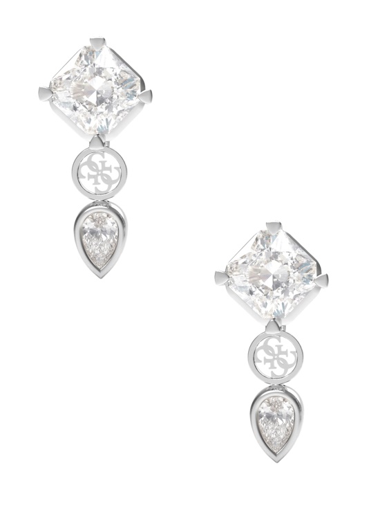 Rh висулка и обеци с лого Quattro G Guess