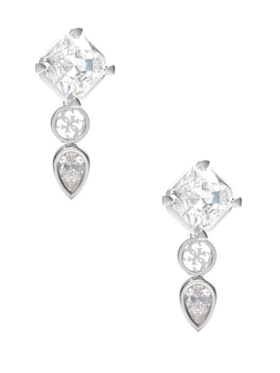 Rh висулка и обеци с лого Quattro G Guess