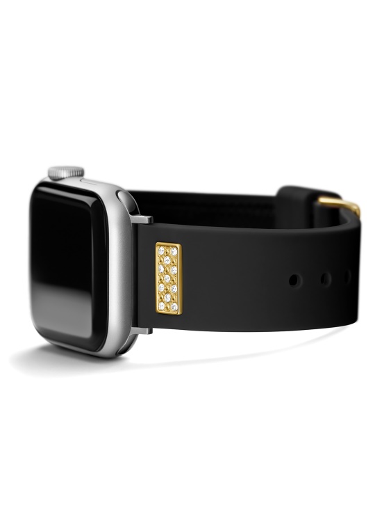 Guess Black Rhinestone черна силиконова каишка 38-40 Mm за часовник Apple