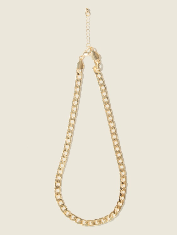 Guess 14-каратово позлатено колие с верига от злато