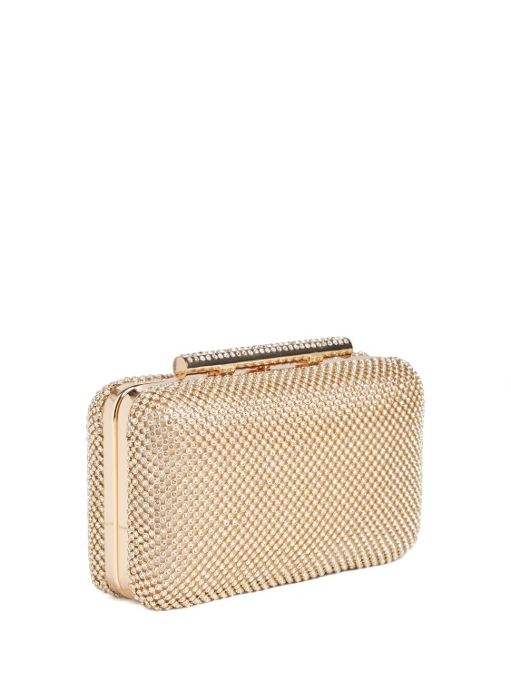 Carma Rhinestone Clutch Gold Guess