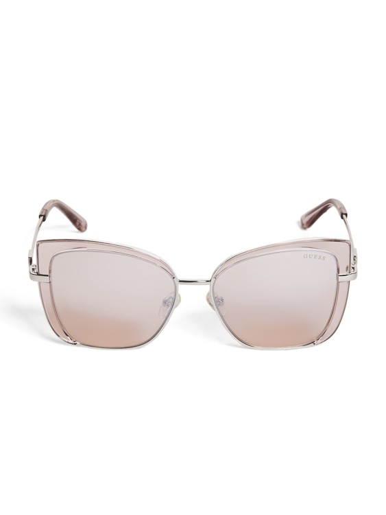 оцветени слънчеви очила тип „котешко око“ Guess Shiny Pink/bordeaux Mir