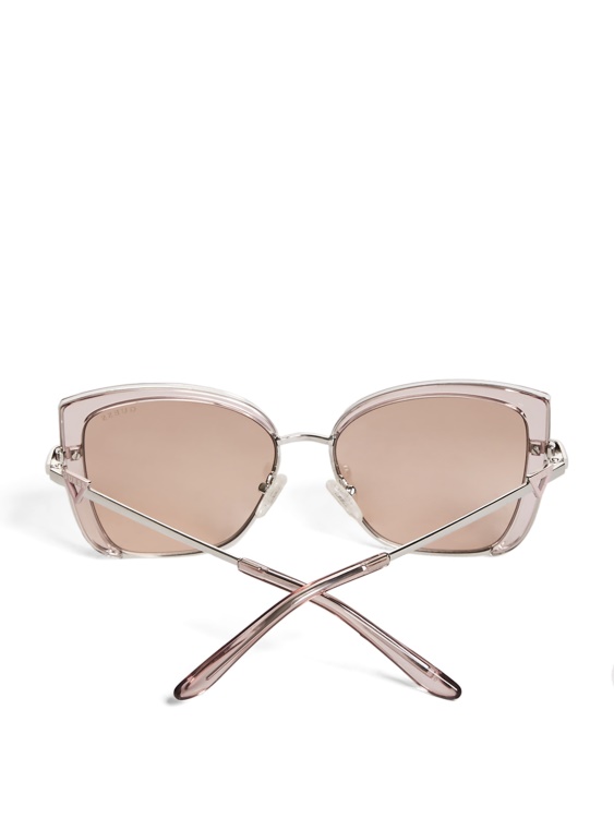 оцветени слънчеви очила тип „котешко око“ Guess Shiny Pink/bordeaux Mir