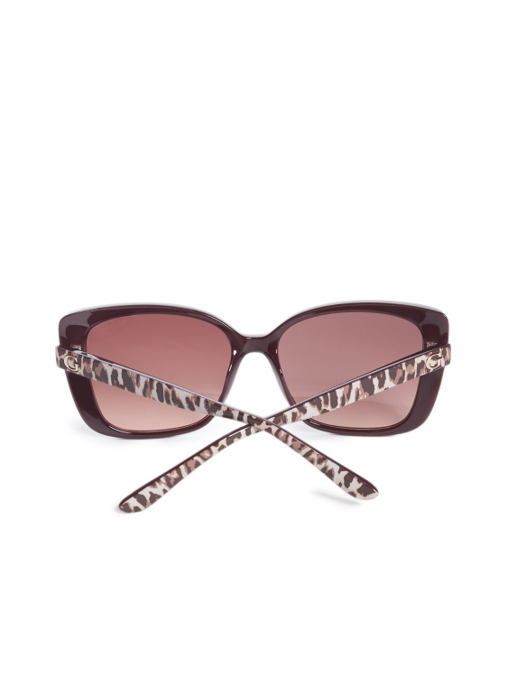 квадратни слънчеви очила Scarlett 69f бордо Guess
