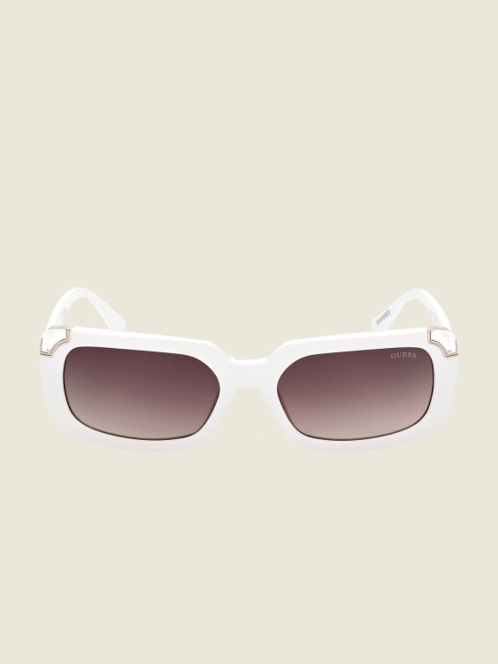слънчеви очила с квадратно лого Guess White