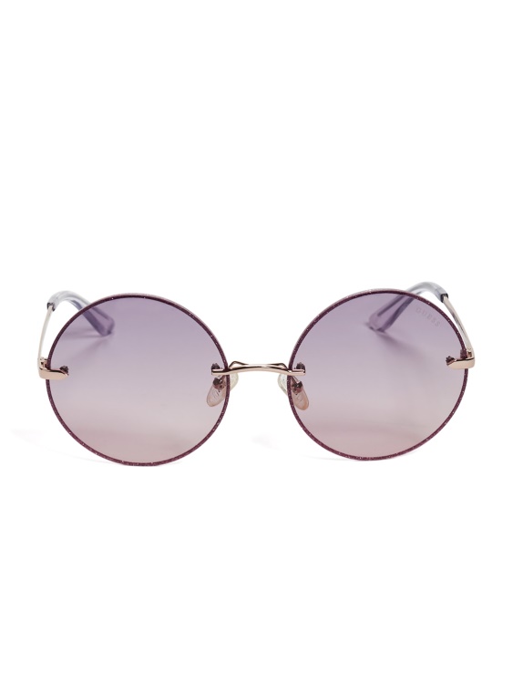 Masa Wash Greyson Glitter Trim кръгли слънчеви очила Guess