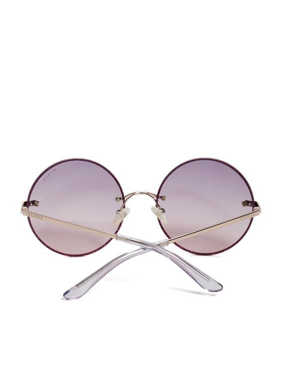 Masa Wash Greyson Glitter Trim кръгли слънчеви очила Guess