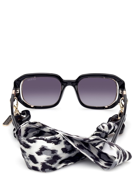 сребърни правоъгълни слънчеви очила Guess