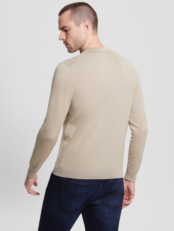 Eco Royce раиран поло пуловер Guess Impact Grey