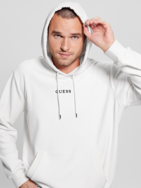 Guess кадифена кадифена кадифена бяла качулка