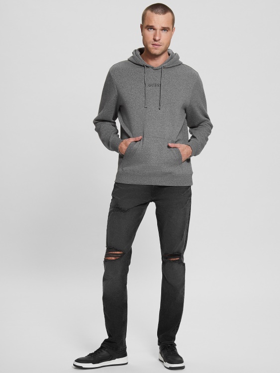 суичър с качулка Guess Eco Roy Midnight Dark Heather