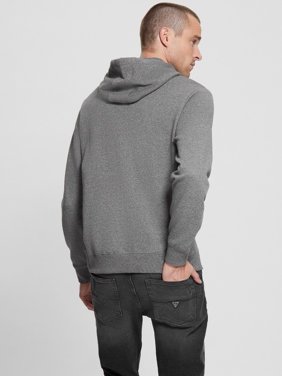 суичър с качулка Guess Eco Roy Midnight Dark Heather