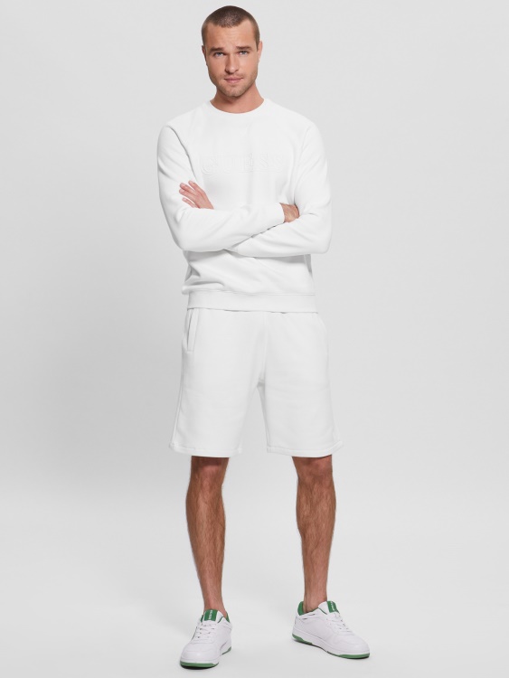 Eco суичър с лого на Aldwin Guess Blanc/scuffy
