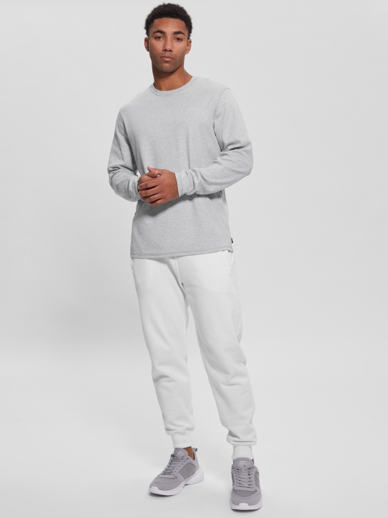 Skyler тениска с дълга ръкав Granite Grey Heather Guess