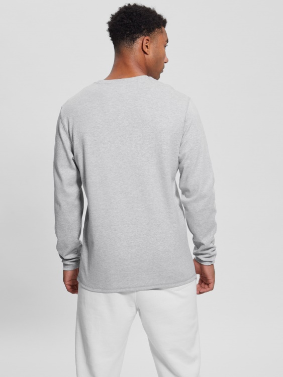 Skyler тениска с дълга ръкав Granite Grey Heather Guess