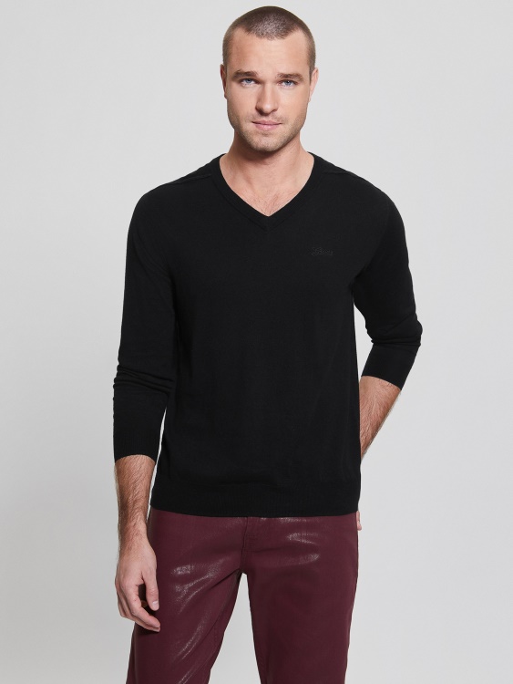 черен еко Rainard суичър Guess