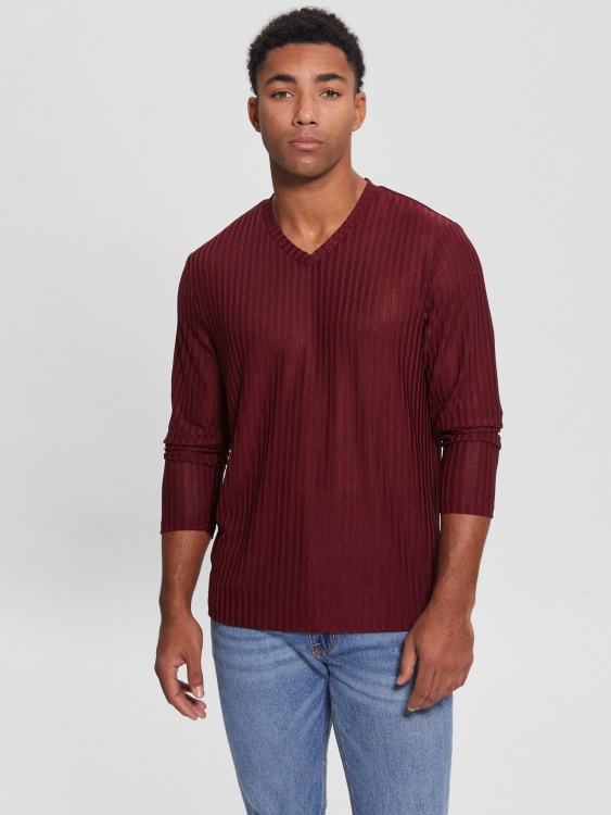 Guess Vino Warehouse трикотажна тениска с V-образно деколте