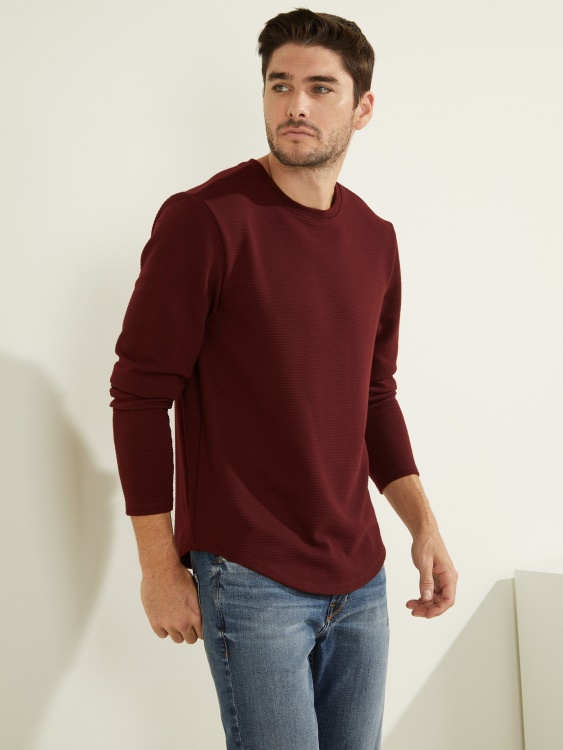 текстурирано трико с дълга ръка Guess Vino