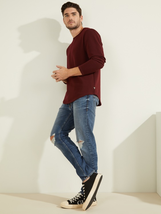 текстурирано трико с дълга ръка Guess Vino