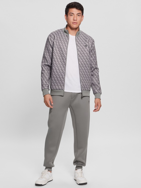 яке с цип с лого Colin Macro G Cube сиво-черно Guess