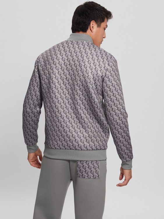 яке с цип с лого Colin Macro G Cube сиво-черно Guess