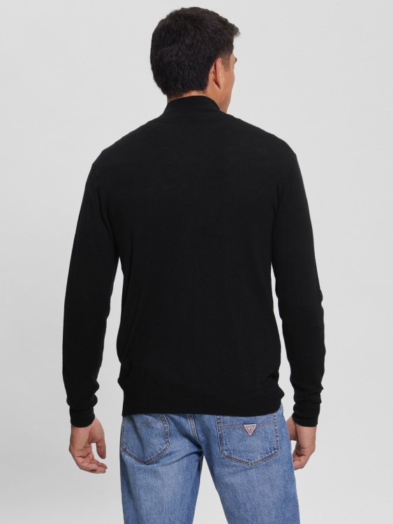 жилетка Guess Jet Black Eco Ralphie с цип отпред