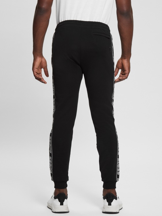 Eco Arlo Logo Tape Joggers Jet Black Guess