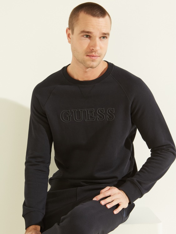 суитшърт Guess Deep Marine Aldwin