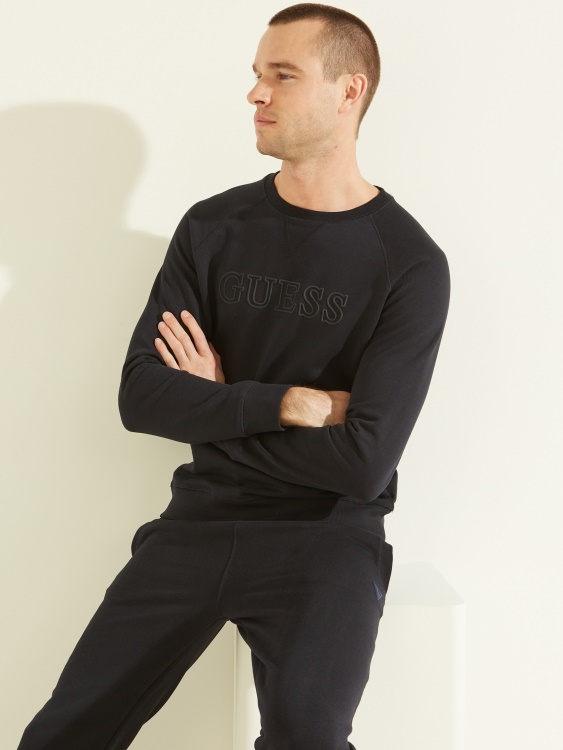 суитшърт Guess Deep Marine Aldwin