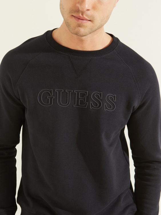 суитшърт Guess Deep Marine Aldwin