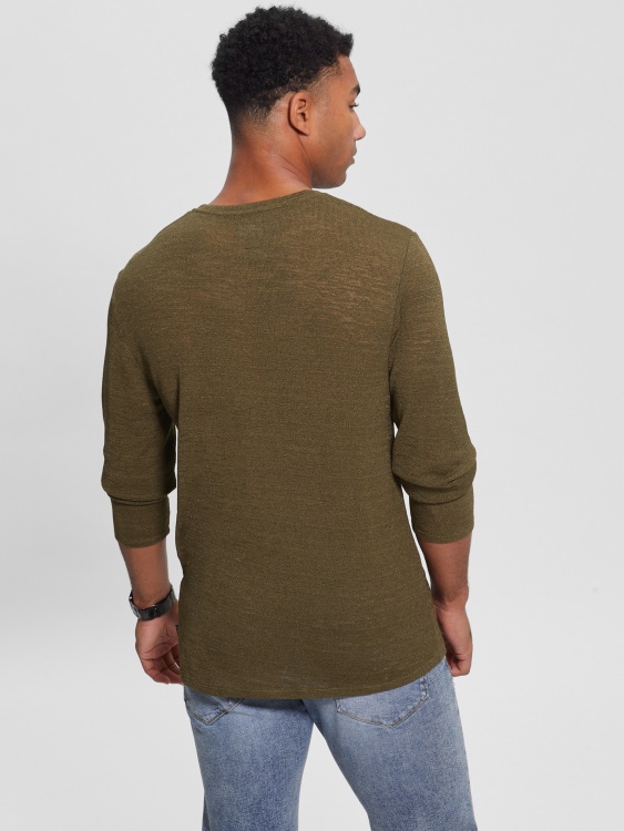 Guess марля с дълга ръкав Olive Morning