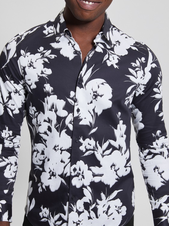 луксозна риза с флорални мотиви Guess Floral Ikat