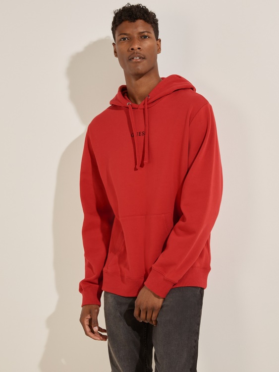 Eco Roy лого Hoodie Chili Red Guess