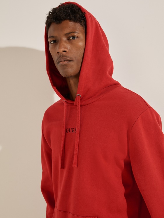 Eco Roy лого Hoodie Chili Red Guess