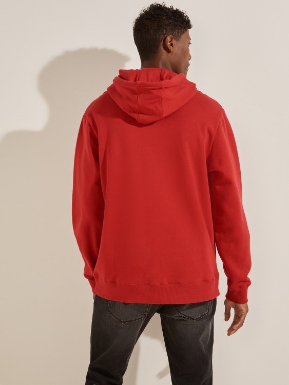 Eco Roy лого Hoodie Chili Red Guess